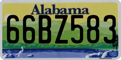 AL license plate 66BZ583