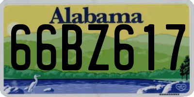 AL license plate 66BZ617