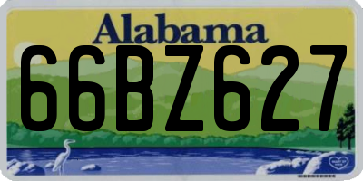 AL license plate 66BZ627