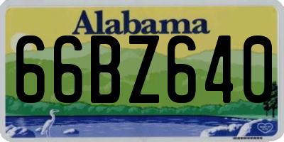AL license plate 66BZ640
