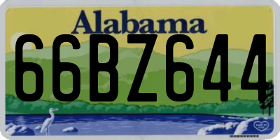 AL license plate 66BZ644