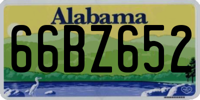 AL license plate 66BZ652