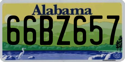 AL license plate 66BZ657