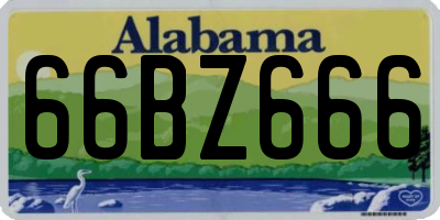 AL license plate 66BZ666