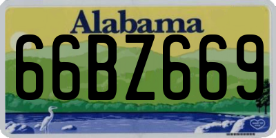 AL license plate 66BZ669