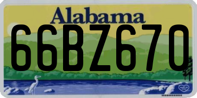 AL license plate 66BZ670
