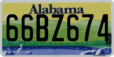 AL license plate 66BZ674