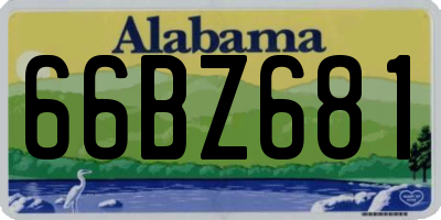 AL license plate 66BZ681