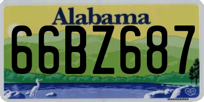 AL license plate 66BZ687