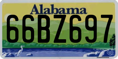 AL license plate 66BZ697