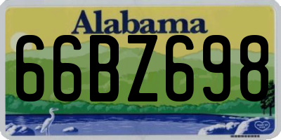 AL license plate 66BZ698