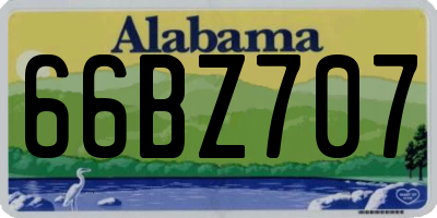 AL license plate 66BZ707