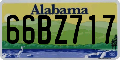 AL license plate 66BZ717