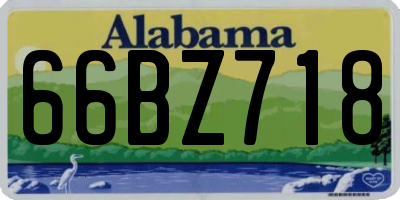 AL license plate 66BZ718