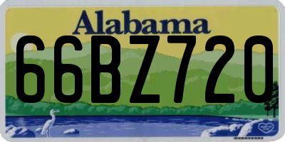 AL license plate 66BZ720