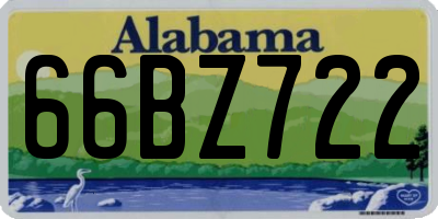 AL license plate 66BZ722