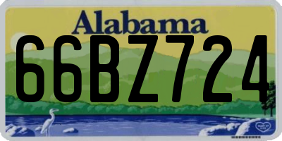 AL license plate 66BZ724