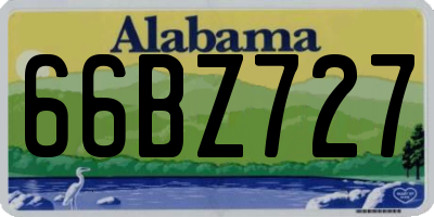 AL license plate 66BZ727