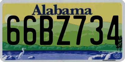 AL license plate 66BZ734