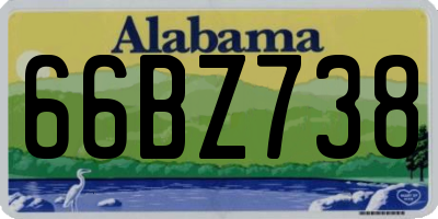 AL license plate 66BZ738