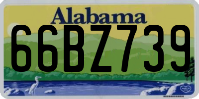AL license plate 66BZ739
