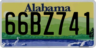 AL license plate 66BZ741