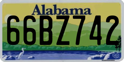 AL license plate 66BZ742
