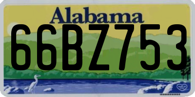 AL license plate 66BZ753