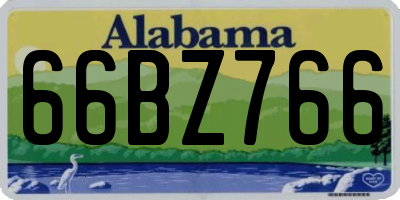 AL license plate 66BZ766