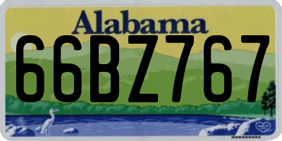 AL license plate 66BZ767