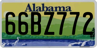 AL license plate 66BZ772