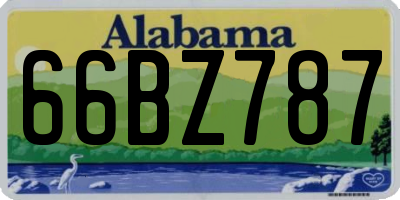 AL license plate 66BZ787