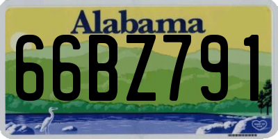 AL license plate 66BZ791