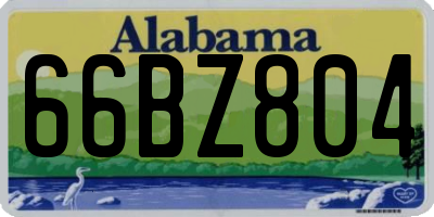 AL license plate 66BZ804