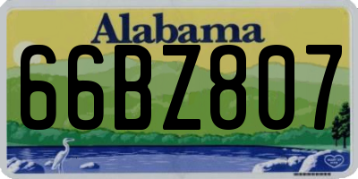 AL license plate 66BZ807