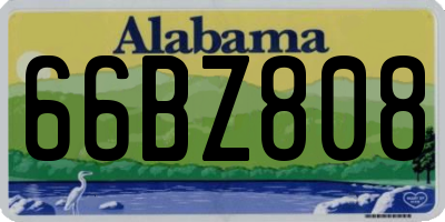 AL license plate 66BZ808