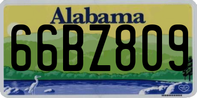 AL license plate 66BZ809