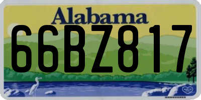 AL license plate 66BZ817