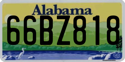 AL license plate 66BZ818