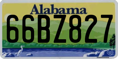 AL license plate 66BZ827