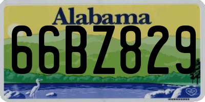 AL license plate 66BZ829