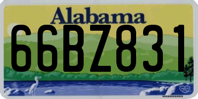 AL license plate 66BZ831