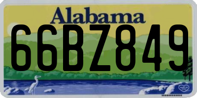 AL license plate 66BZ849