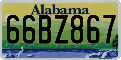 AL license plate 66BZ867