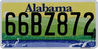AL license plate 66BZ872