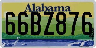 AL license plate 66BZ876