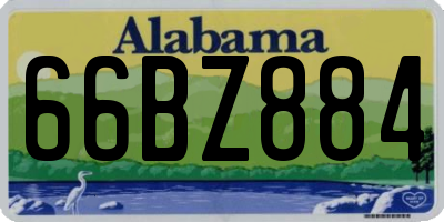 AL license plate 66BZ884