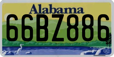 AL license plate 66BZ886