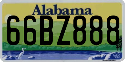 AL license plate 66BZ888