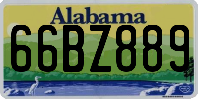 AL license plate 66BZ889